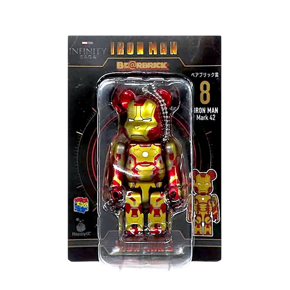 Marvel & Bearbrick Collab NIB IRON MAN 3 Mark 42 - Red & Gold